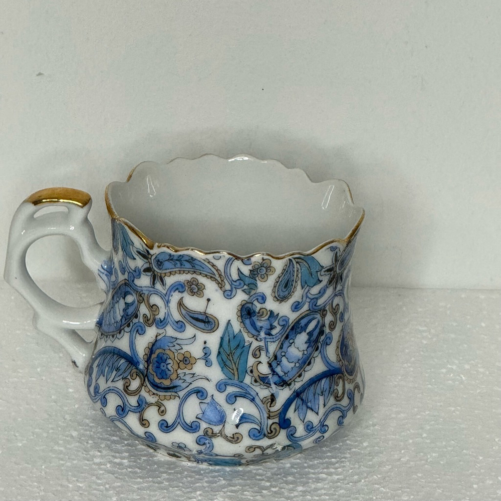 Vintage Lefton China Blue White Paisley Teacup Repllacement
